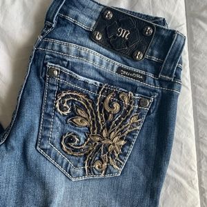 Miss Me Skinny Jeans - Jewel Embellished Pockets